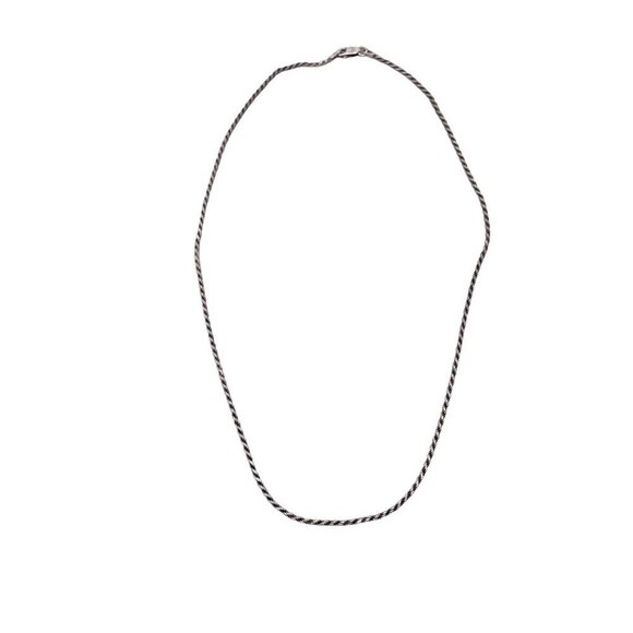 925 Sterling Silver Twisted Chain Necklace Lobster Closure 18 Inch - Picture 1 of 4